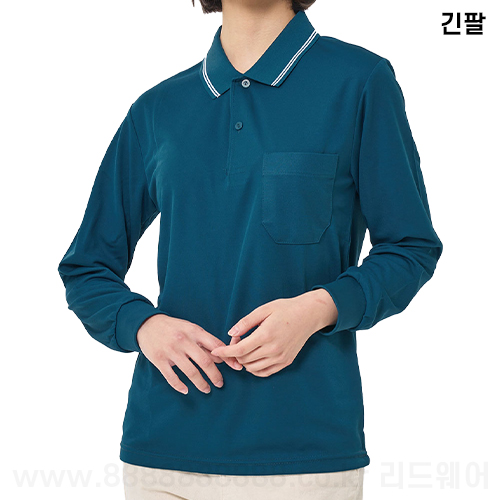 LPC245  -  2선 카라 긴팔 (주머니有)