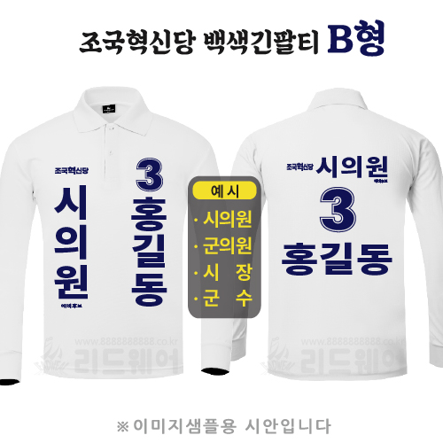 조국혁신당 백색긴팔카라티 B형